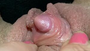 Fresh furry pubic hair meaty pearl close up vid compilation point of view