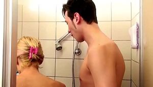 German Step-Mom help Sonny in Bathroom and Tempt to Screw