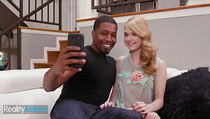 Little Blondie (Hannah Hayes) Cheats On Her Bf With (Isiah Maxwells) Thick Manstick - Reality Maniacs