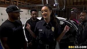 Police Officer Eliza Ibarra Inhales Every Huge Dark-hued Wood